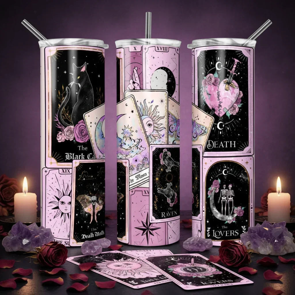 Pink Tarot Tumbler